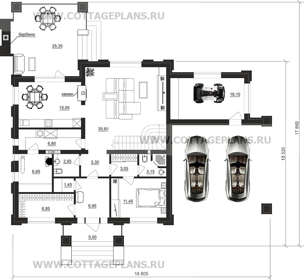 Поэтажные планы проект дома 202-96 общ. площадь 197,65 м2