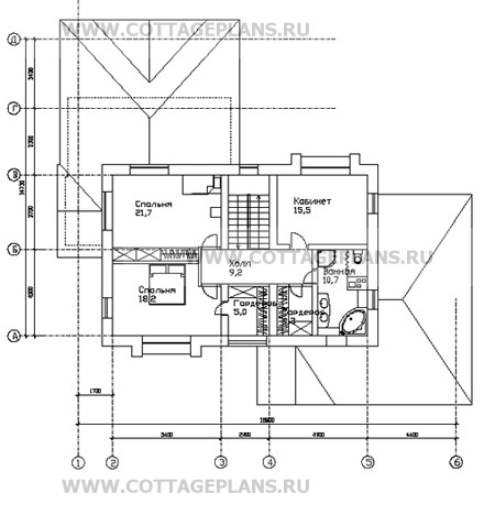 Поэтажные планы проект дома 80-13 общ. площадь 244.94м2