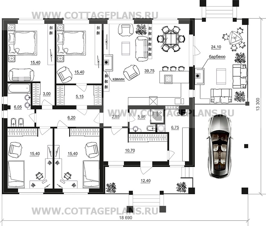 Поэтажные планы проект дома 27-08 общ. площадь 146,50м2