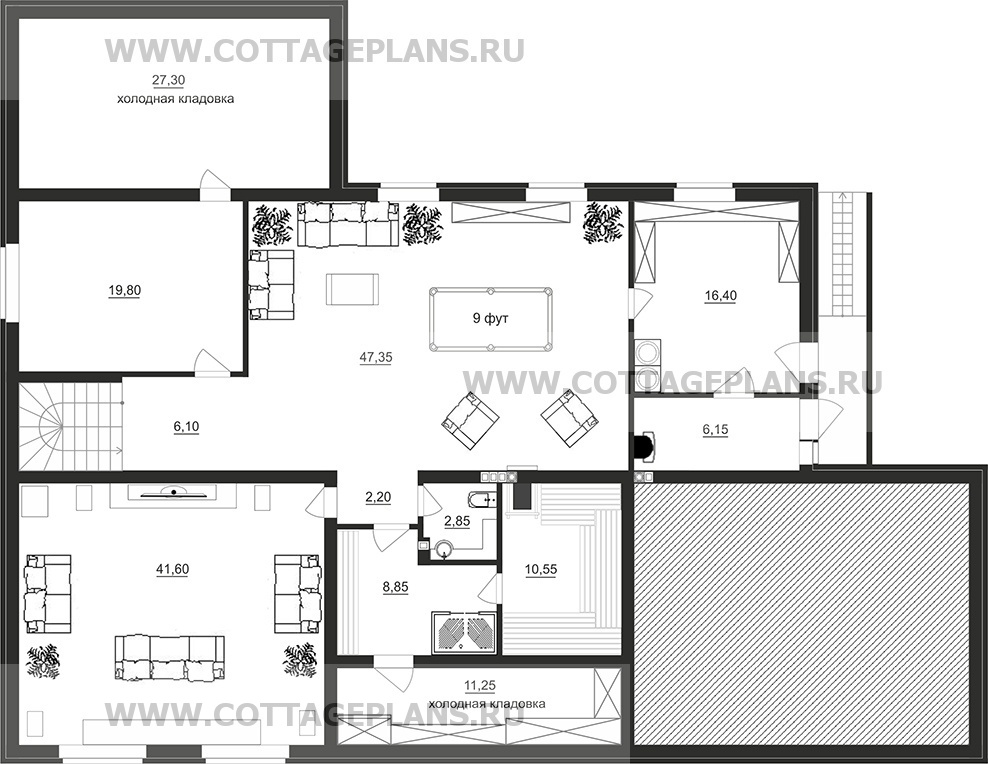 Поэтажные планы проект дома 91-12 общ. площадь 411,25 м2