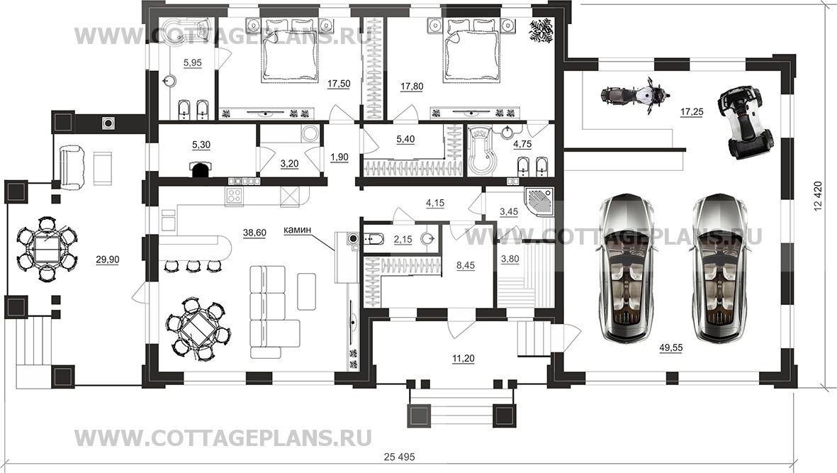 Поэтажные планы проект дома 27-92 общ. площадь 189,70 м2