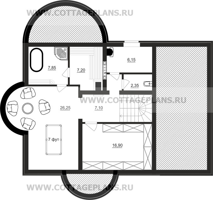 Поэтажные планы проект дома 71-08 общ. площадь 253,50 м2
