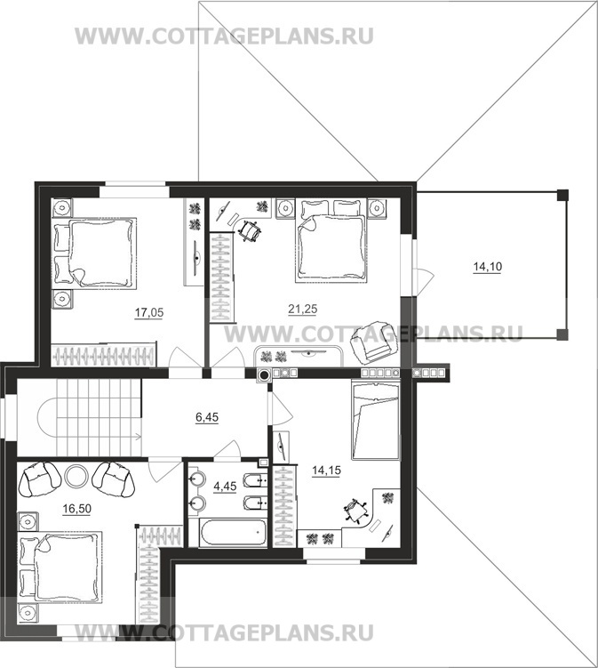 Поэтажные планы проект дома 17-79 общ. площадь 334,85 м2