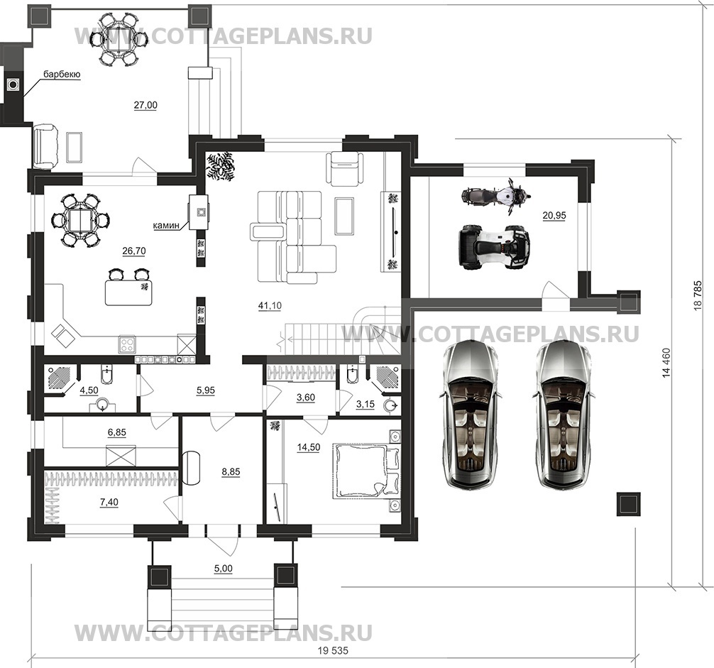 Поэтажные планы проект дома 203-97 общ. площадь 357,65 м2