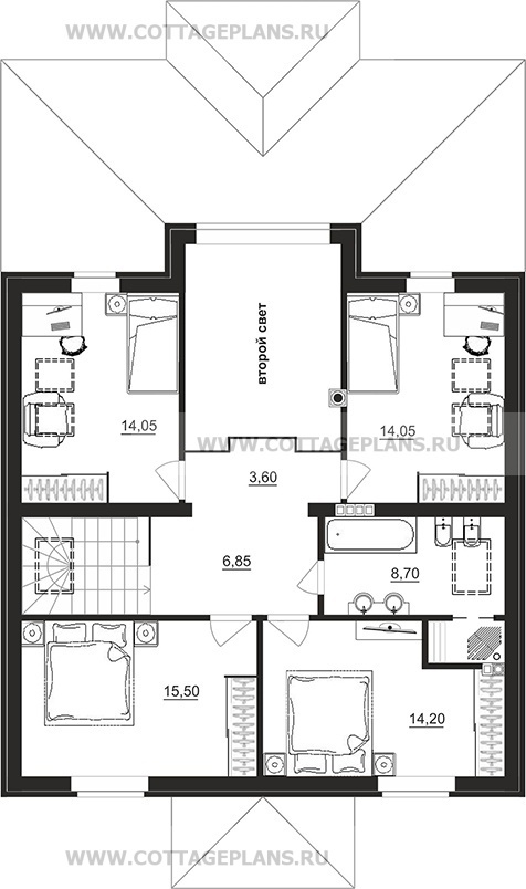 Поэтажные планы проект дома 77-98 общ. площадь 163,75 м2