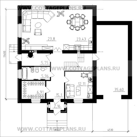 Поэтажные планы проект дома 14-00 общ. площадь 221,08 м2