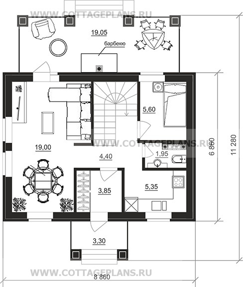 Поэтажные планы проект дома 76-78 общ. площадь 124,20 м2