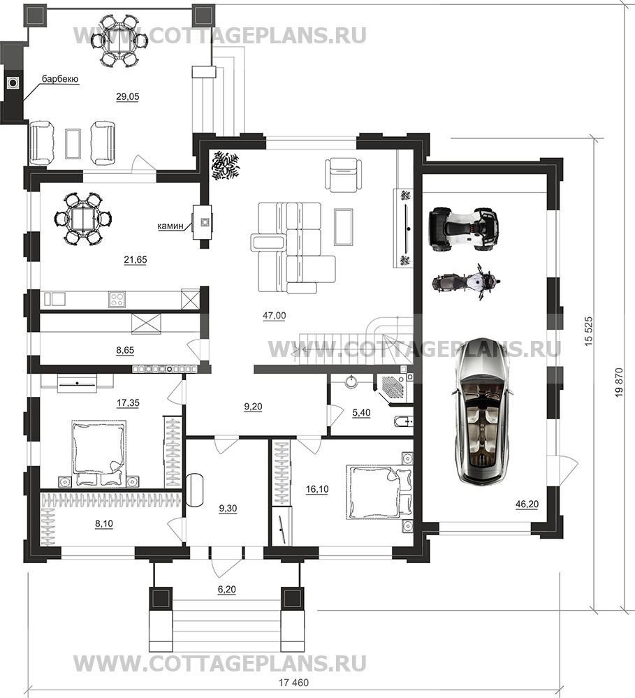 Поэтажные планы проект дома 205-28 общ. площадь 470,90 м2