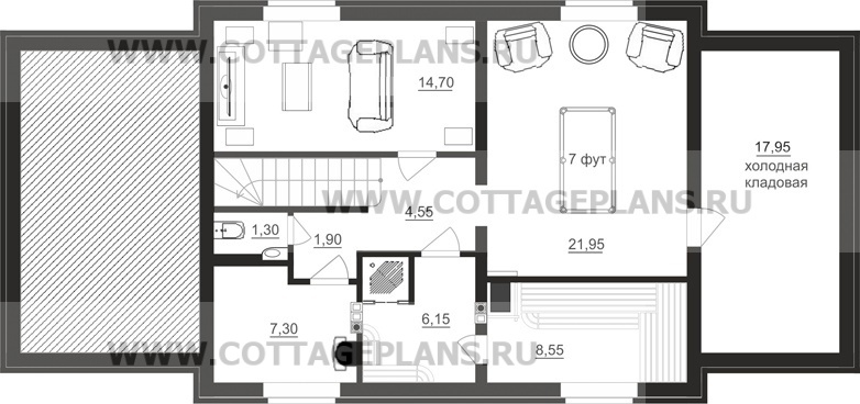 Поэтажные планы проект дома 93-44 общ. площадь 236,30 м2