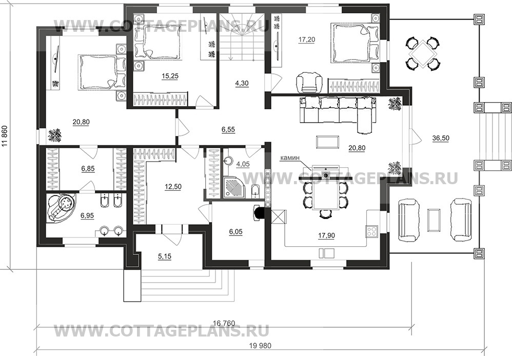Поэтажные планы проект дома 71-95 общ. площадь 382,95 м2