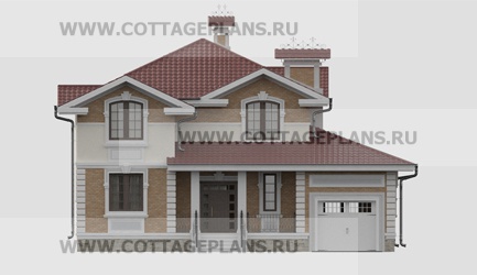 Фасады проект дома 17-51 общ. площадь 334,20 м2