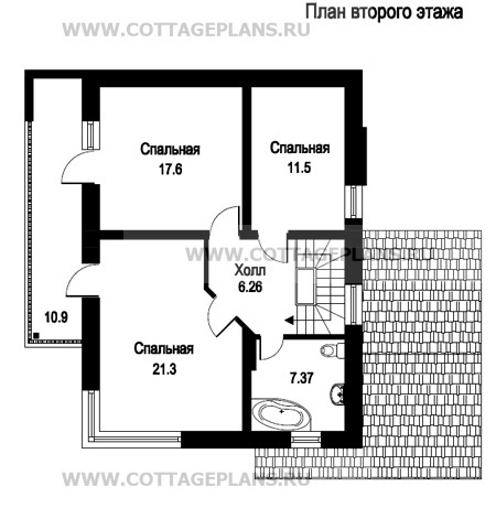 Поэтажные планы проект дома 59-55 общ. площадь 151,7 м2