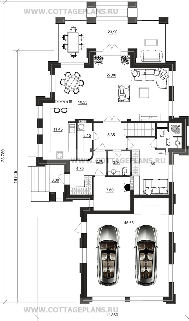 Поэтажные планы проект дома 100-84 общ. площадь 223,20 м2