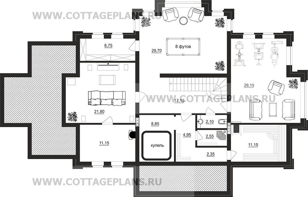 Поэтажные планы проект дома 201-34 общ. площадь 431,95 м2