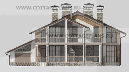 Фасады проект дома 18-04 общ. площадь 334,85 м2
