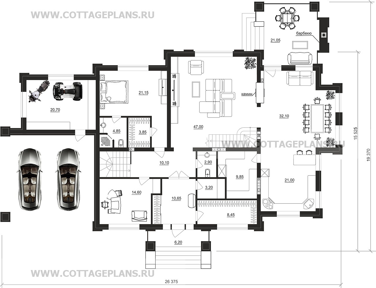 Поэтажные планы проект дома 103-77 общ. площадь 529,4 м2