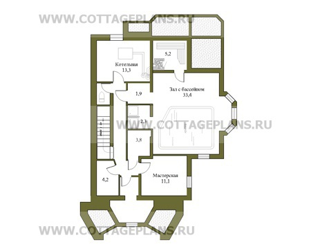 Поэтажные планы проект дома 50-62 общ. площадь 344,0м2