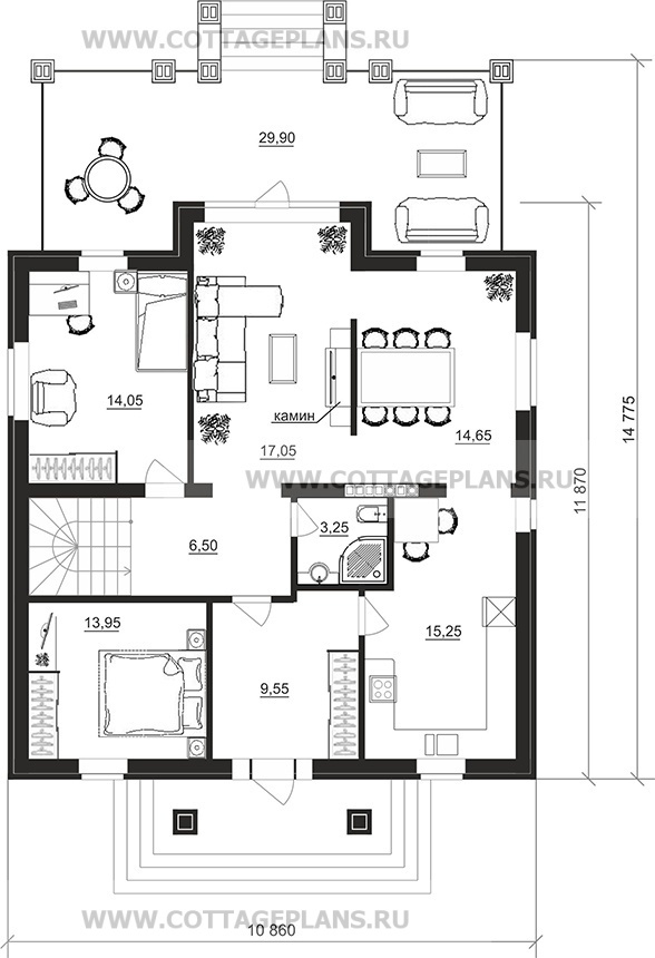 Поэтажные планы проект дома 78-28 общ. площадь 263,00 м2