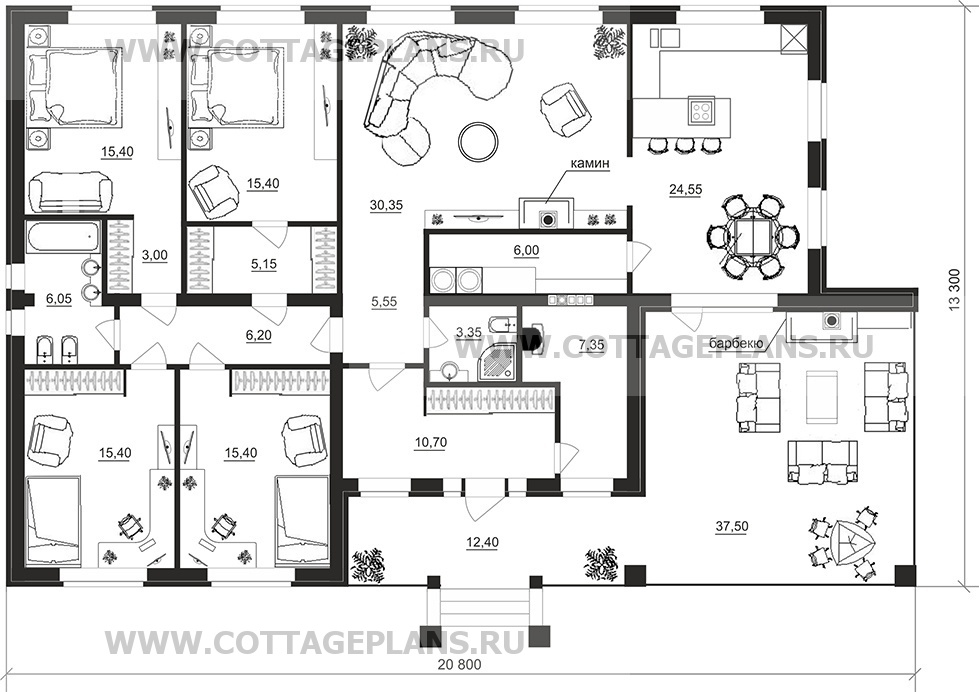 Поэтажные планы проект дома 27-14 общ. площадь 169,85 м2