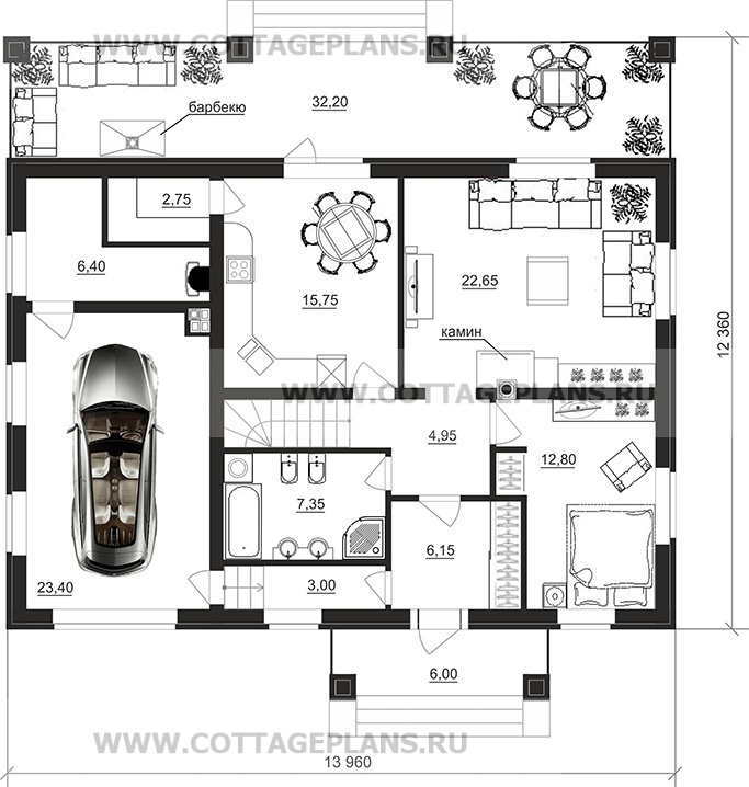 Поэтажные планы проект дома 15-66 общ. площадь 173,50 м2