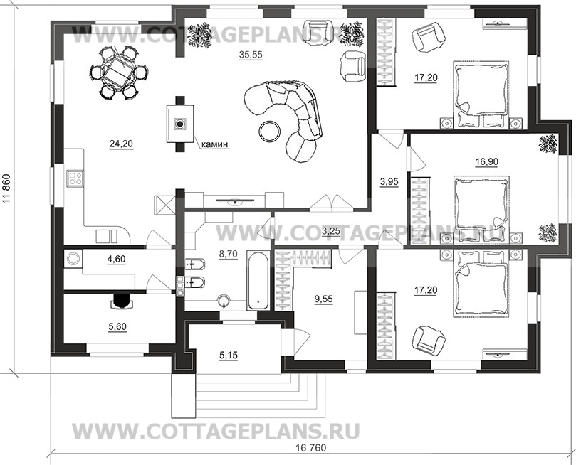 Поэтажные планы проект дома 27-53 общ. площадь 146,65 м2