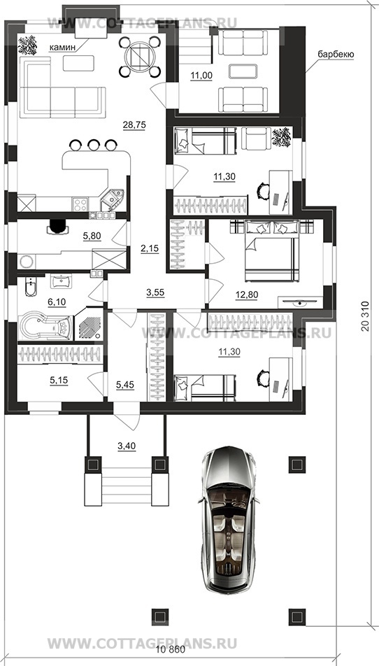 Поэтажные планы проект дома 700-21 общ. площадь 91,80 м2