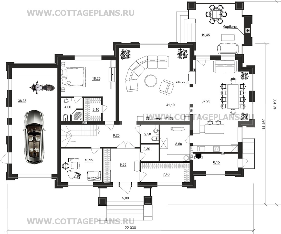 Поэтажные планы проект дома 204-00 общ. площадь 348 м2
