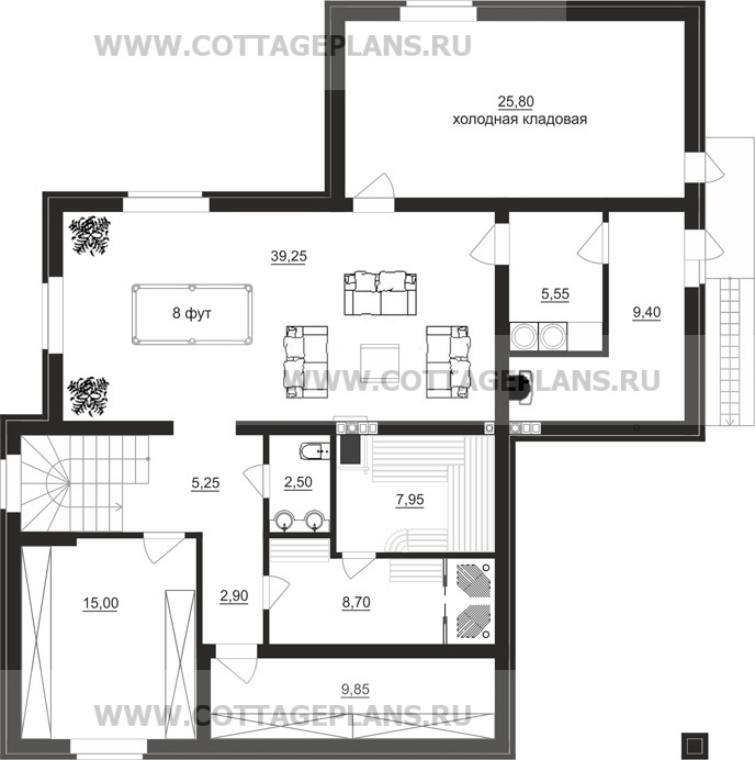 Поэтажные планы проект дома 17-31 общ. площадь 229,05 м2
