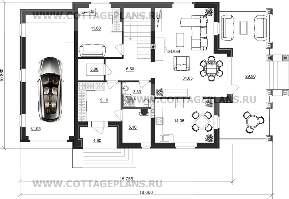 Поэтажные планы проект дома 71-84 общ. площадь 292,05 м2