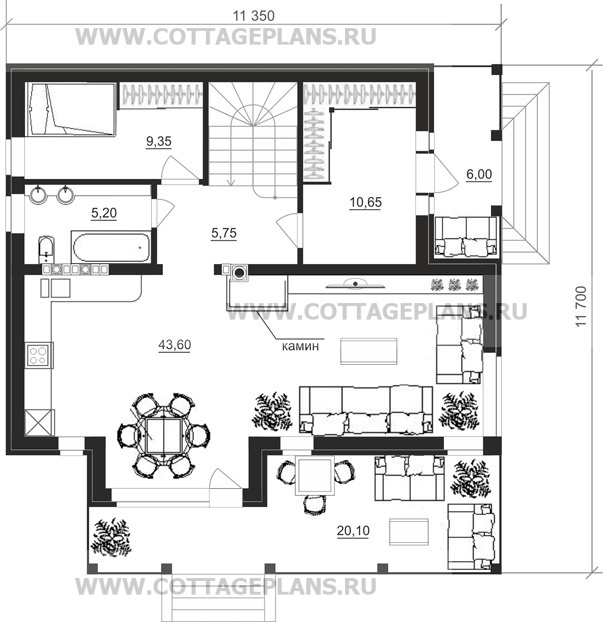 Поэтажные планы проект дома 21-40 общ. площадь 240,10 м2
