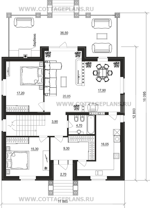 Поэтажные планы проект дома 78-99 общ. площадь 306,50 м2