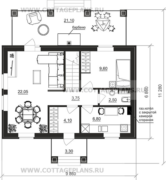 Поэтажные планы проект дома 75-79 общ. площадь 95,40 м2