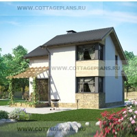 Каталог проекты домов из пеноблоков проект дома 57-00 общ. площадь 90.48 м2