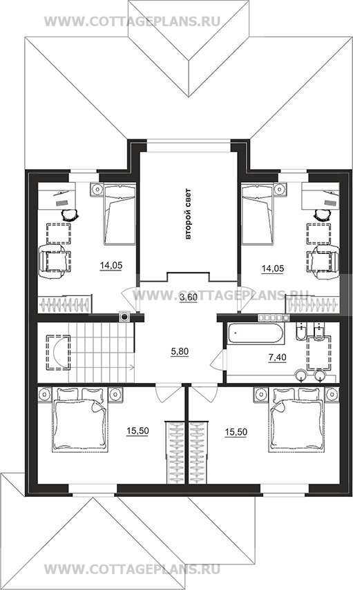 Поэтажные планы проект дома 200-01 общ. площадь 173,05 м2