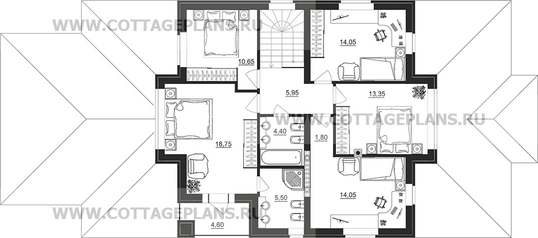Поэтажные планы проект дома 71-91 общ. площадь 314,15 м2