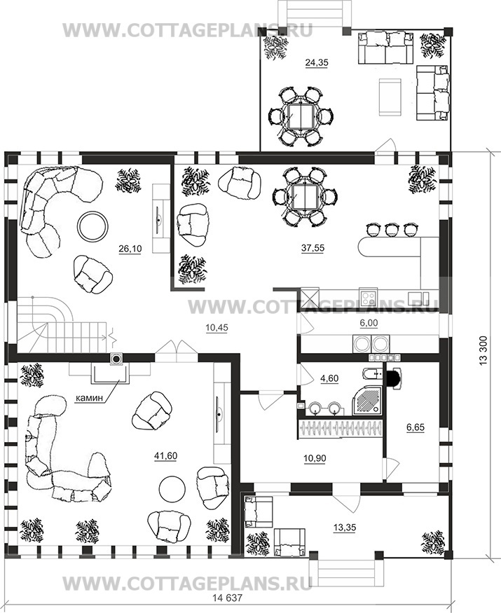 Поэтажные планы проект дома 88-96 общ. площадь 331,90 м2
