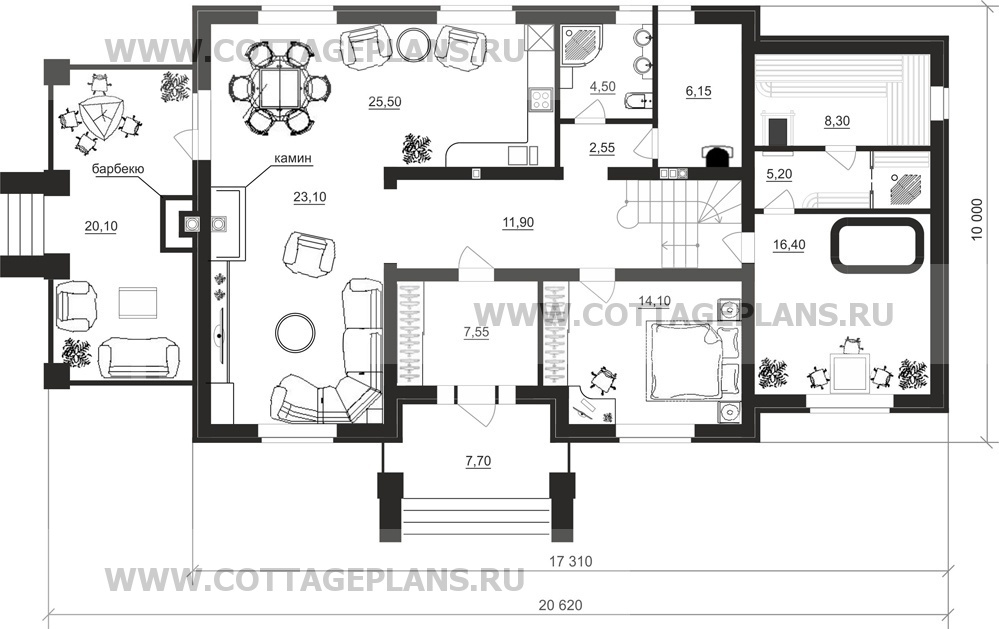 Поэтажные планы проект дома 29-67 общ. площадь 226,60 м2