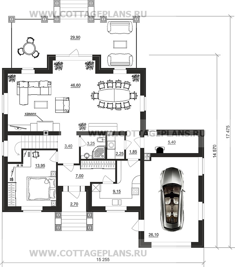 Поэтажные планы проект дома 77-10 общ. площадь 196,00 м2