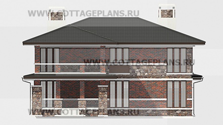 Фасады проект дома 77-47 общ. площадь 254,35 м2