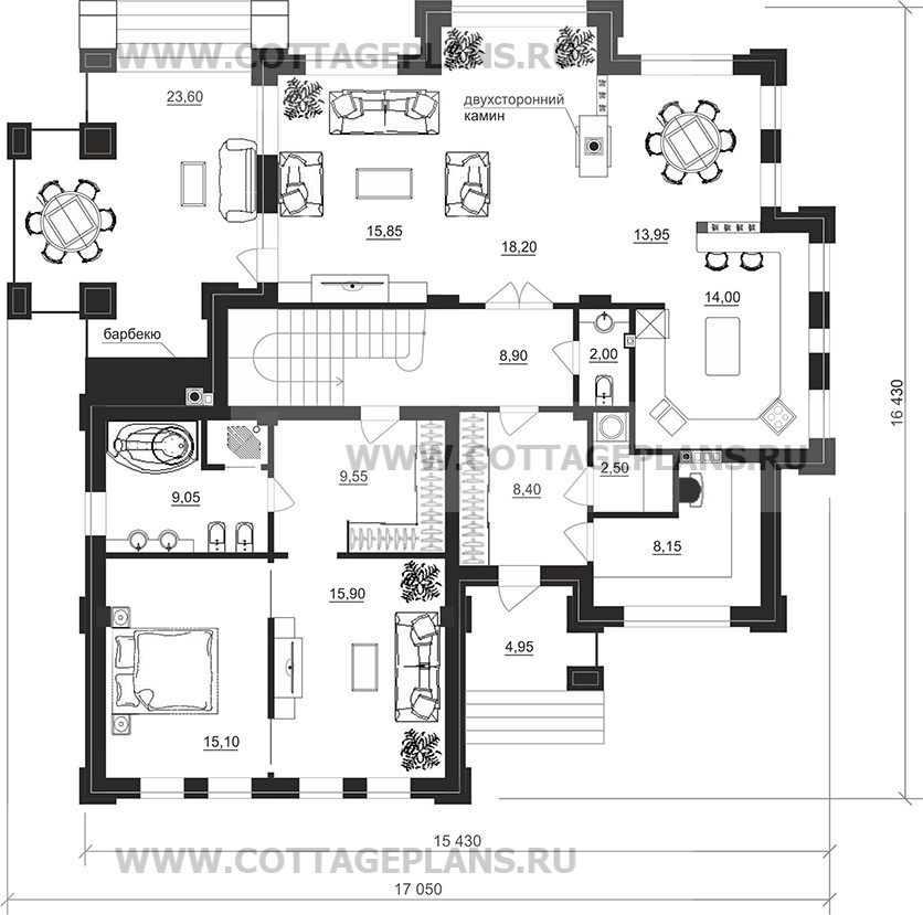 Поэтажные планы проект дома 202-04 общ. площадь 249,35 м2