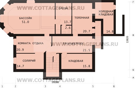 Поэтажные планы проект дома 47-76 общ. площадь 600,1 м2