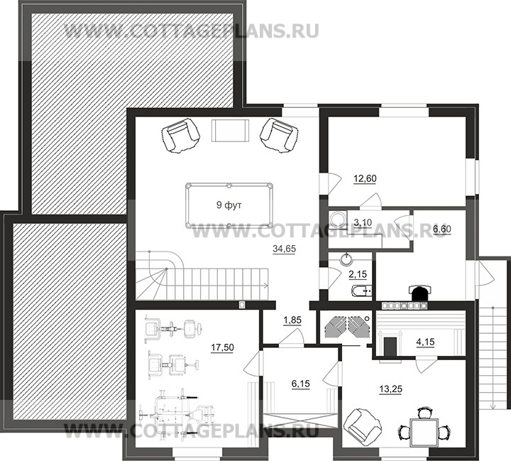 Поэтажные планы проект дома 96-16 общ. площадь 325,45 м2