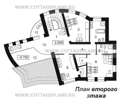 Поэтажные планы проект дома 46-43 общ. площадь 399,2м2