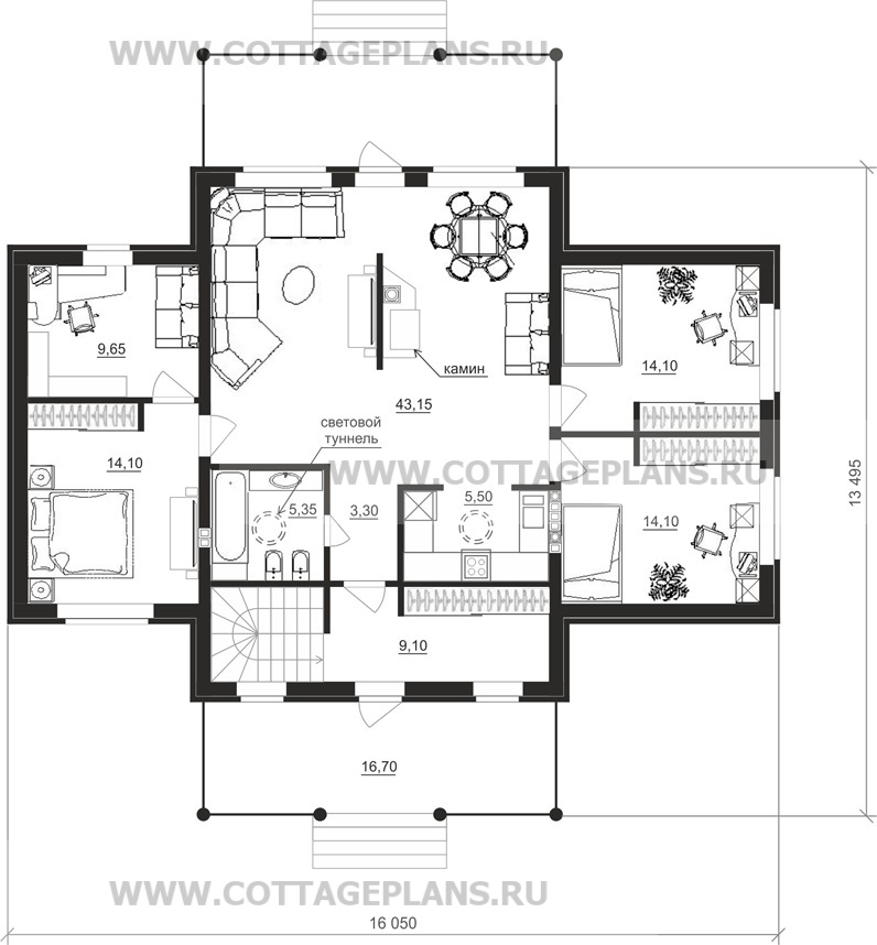Поэтажные планы проект дома 20-14 общ. площадь 138,20 м2