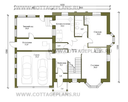 Поэтажные планы проект дома 51-18 общ. площадь 265,0м2