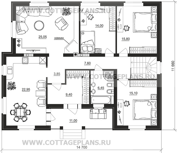 Поэтажные планы проект дома 08-33 общ. площадь 251,50 м2