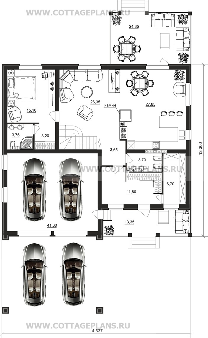 Поэтажные планы проект дома 78-68 общ. площадь 330,20 м2