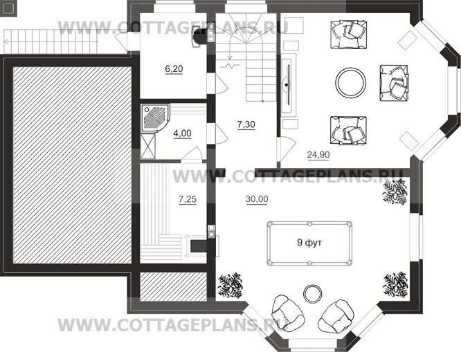 Поэтажные планы проект дома 88-60 общ. площадь 256,05 м2