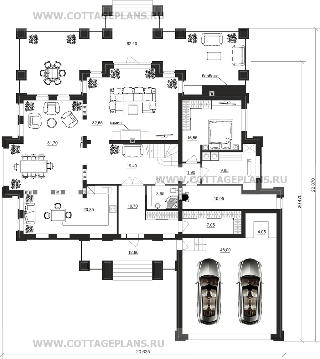 Поэтажные планы проект дома 200-31 общ. площадь 363,80 м2
