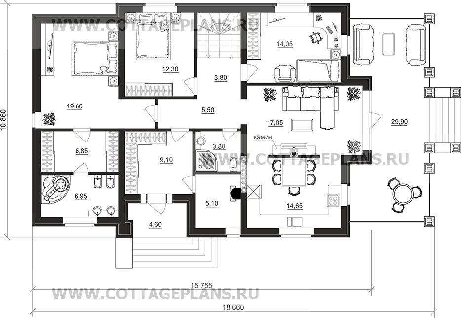 Поэтажные планы проект дома 71-94 общ. площадь 323,20 м2